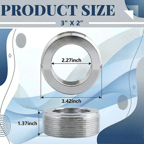 5 Pack 3 To 2 Inch Steel Reducing Bushing For Rigid And IMC Conduit, Heavy Duty Alloy Steel Threaded Reducer With Rolled Edge, Corrosion Resistant Fitting For Industrial Electrical Systems In Tough Environments, 3 x 2 in size