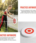 Archery Target For Bow And Arrows Portable Lightweight Practice Target With High Visibility White Circles shown on outdoor fence
