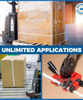 Badass Heavy Woven Pallet Strapping Tape One Thousand Foot Roll Half Inch Wide Cargo Securing Banding Kit for securing palletized goods.