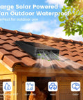 Solar Powered 25W Exhaust Fan For Chicken Coop And Greenhouse 430CFM Cooling on roof under sunlight