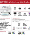 Straight Up Plug And Play All In One Printer For Home Office With Fast Print Copy Scan Built In Easy Setup And Reliable Wireless Inkjet That Handles Documents And Photos Like A Champ - front view showing touchscreen and paper tray.