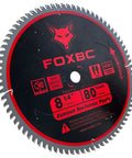 Eight And A Quarter Inch Tungsten Carbide Metal Cutting Table Saw Blade With Eighty Tooth TCG For Aluminum Copper Plastic Brass And Fiberglass Includes Five Eighth Inch Arbor Laser Cut Stabilizer Vents And Diamond Knockout For Beefy Durability