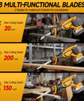 Cordless Reciprocating Saw Bare Tool Compatible With 20V Max Batteries, Brushless Sawzall With 8 Blades in use on metal, wood, PVC