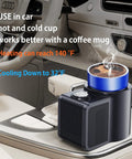 Keep Your Drink Hella Fresh On The Go Smart 2 In 1 Car Heating And Cooling Cup 12V 36W Electric Travel Coffee Mug With Digital Display in car with LED display.