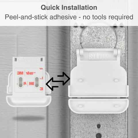 Garage Door Bracket Mount For Alarm Contact Sensors Gen 2 Sensor Not Included, Easy Peel And Stick Install
