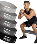Thick Fabric Resistance Bands Set Of 5 For Legs And Glutes That Stay Put During Squats And Lunges, Booty Bands For Women And Men