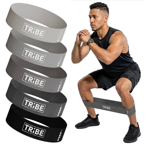Thick Fabric Resistance Bands Set Of 5 For Legs And Glutes That Stay Put During Squats And Lunges, Booty Bands For Women And Men