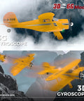 A300 4 Channel RC Plane With Beechcraft D 17 Style Lights 6G and 3D Brushless Power showing gyroscope modes in flight