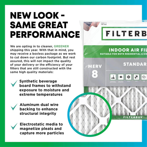 New look of 20x25x1 Air Filter 4 Pack MERV 8 Pleated Electrostatic HVAC Replacement for Furnace AC and Heat Pump with features