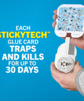 Heavy Duty Plug In Insect Trap For Indoors Badass Fruit Fly Gnat Moth Eraser With Uv Led Lighting showing glue card.