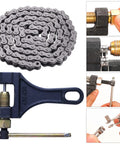 420H Motorcycle Chain And Chain Breaker 112 Link Heavy Duty Drive Chain Built With Premium Alloy Steel with close-up details