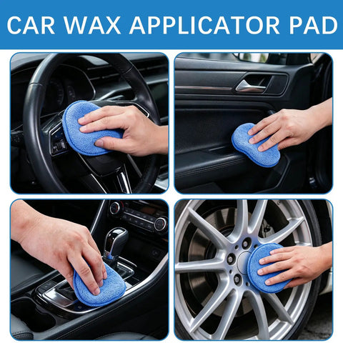 18 Pack 5 Inch Car Wax Applicator Pads Set Foam Microfiber Buffing Pads for polishing steering wheel, door, console, tire