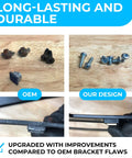 Comparison of screws and design features for BMW Rear Bumper License Plate Bracket 2000 To 2026, Plate Holder Kit