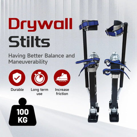 Adjustable Aluminum Drywall Stilts For Painting And Cleaning, Height Range Fifteen To Twenty Three Inches, lightweight with durable braces