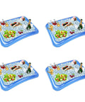 Four Pack Inflatable Ice Serving Bar Coolers For Parties And Outdoor Events with food and drinks displayed on ice.