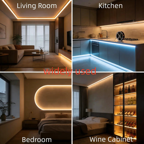 V Shape LED Aluminum Channel Kit 10 Pack 3.3ft Each With Milky Diffuser for living room, kitchen, bedroom, and wine cabinet lighting