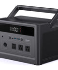 Portable Power Station 600W With 576Wh LiFePO4 Battery, Solar Generator showing front view with display and AC outlets