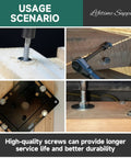 Heavy Duty Five Sixteenths Inch By One Inch Hex Head Lag Screws With Washers In 304 Stainless Steel For Wood Projects Partial Thread Corrosion Resistant Fasteners For Outdoor Decks And Fences 20 Pack in use on wood