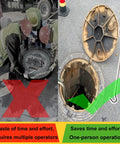 Heavy Duty Steel Manhole Hook With Ergonomic Grip No Sweat Lift For Opening Septic Tank Riser And Storm Drain Cover Fast On Any Worksite Daily Safely in use for easy single-person operation.