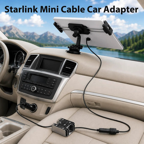 105W Car Power Adapter Cable With Step Up Converter from 12 24V to 30V in car dashboard setup