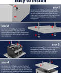 Installation guide for Heavy Duty Aluminum Battery Relocation Box Kit for Cars Trucks And SUVs with mounting steps.