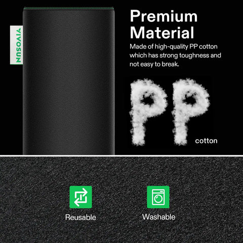 Durable 6 Inch Prefilter For 6 Inch Carbon Filter With 1.8 Millimeter Thick PP Cotton Layer Shields Charcoal Bed From Hair Dust Pollen And Large Particles While Improving Air Filtration Performance