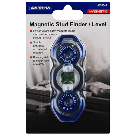 Magnetic Stud Finder Leveler with Built In Hang Hole Dual Level and Plumb Helper in packaging