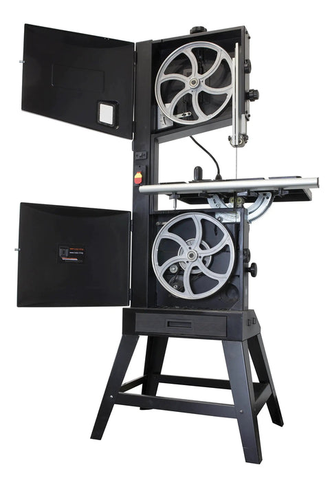 Two Speed 14 Inch Band Saw With Stand DIY Friendly Black 9.5 Amp Motor Delivers Up To 8.85 Inch Cutting Depth And 13 3/8 Inch Wide