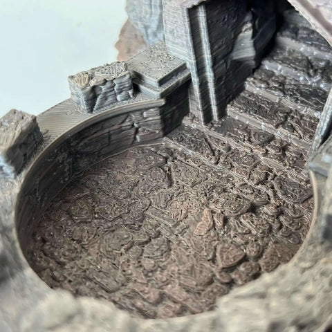 Rock Stone Colored PLA Filament 1.75mm Multi Color 1kg Spool for Ender 3 and CR 10 detailing a textured rocky structure