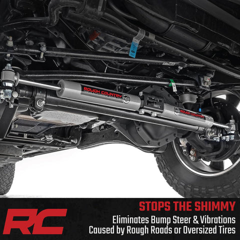 N3 Dual Steering Stabilizer For 2014 To 2024 Ram 2500 And 3500 4WD installed under a truck improves control and handling