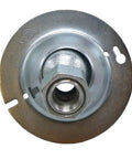 Round Swivel Fixture Hanger Cover For Electrical Boxes Fits 1/2 Inch And 3/4 Inch Threaded Nipples And Conduit front view