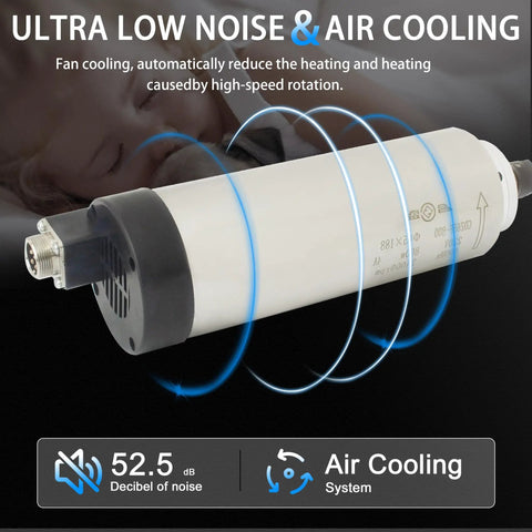 Air Cooled 800W CNC Spindle Motor 220V ER11 65mm, fan cooling system, ultra low noise display, 0-24000 RPM