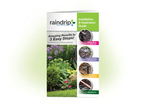 Installation guide for Automatic Drip Irrigation Kit With Timer For Ground Cover And Flower Beds, showing easy installation steps.