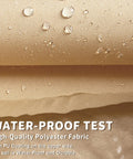 Waterproof Shade Sail 10 By 13 Ft Rectangular Sand Color UV Resistant material with water droplets for outdoor durability