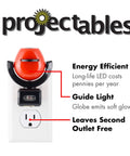 Cars Night Light Projector For Kids With Dusk To Dawn Sensor Plug In Night Light with energy efficient LED bulb on wall outlet