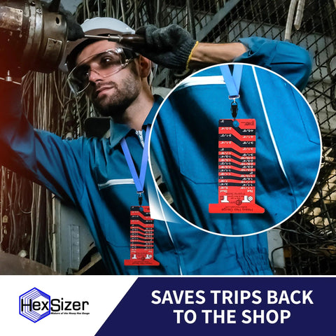 Heavy Duty 10 Pack Hex Nut Gauge Set, Metric And Inch Bolt Sizer Kit For Real Hardware, Built Tough For The Crew, Jobsite Ready Fastener Checkers With Smooth Handles And Label Areas