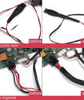 Waterproof Heat Shrink Tubing Kit With 270 Pieces, 6 Sizes, 2 Colors, 2 Lengths, Adhesive Lined Shrink Wrap, before and after use
