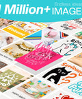 Collage of colorful and creative DIY sticker designs shown from the S501 Vinyl Cutter Machine Portable Plotter