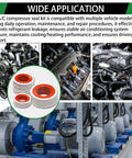 AC Compressor Port Bonded Seal Gasket Kit With 160 Seal Washers In Six Sizes For Auto AC Repair And Replacement So You Can Fix Leaks Fast No BS Guaranteed, NBR washers in engine applications