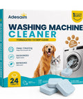 Pet Parent Pro Enzyme Washing Machine Cleaner Tablets To Break Down Odors Pet Hair And Organic Residue box with tablets