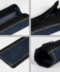 Pro Grade TIG Welding Torch Cable Cover with Cowboy Zipper Jacket Style, close-up showing Kevlar stitching and zipper details.