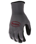 Men's Grip Polyurethane Coated Work Gloves Ten Pack Water and Chemical Resistant Abrasion Resistant Superior Grip Spandex Backing