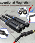 Close-up of All In One 80 Piece Magnetic Impact Nut Driver Kit Pro Grade With Metric And SAE Bits showing magnetism feature.