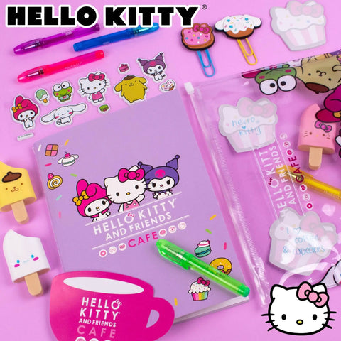 Hello Kitty And Friends 22-Piece Stationery Set With Totally Cute Kawaii Notebooks, Squishy Stickers And Sanrio Accessories