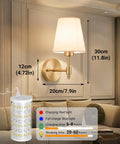 Wireless Battery Operated Wall Sconces Set Of 2 With Peel And Stick Indoor Lights No Wiring Nonsense Needed Super Bright Renter Friendly Home Decor Upgrade Package mounted on wall with measurements and charging details.