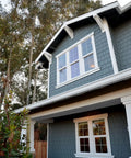 Top Shelf 2.5 Inch 304 Stainless Steel Wood Siding Nails With Annular Ring Shank and Sharp Diamond Point installed on a home.