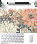 Large Boho Floral Desk Pad 31.5 By 15.7 Inches With Non Slip Rubber Base For Gaming Mouse Keyboard And Laptop Extended Desk Mat