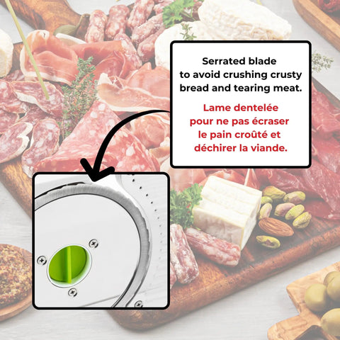 Top Notch Manual Rotary Deli Slicer With A Six Point Five Inch Serrated Blade And Dead Simple Thickness Tweaks Plus Bonus Two In One Peeler For Hassle Free Carving Of Meats Cheeses Bread And Big Loaves