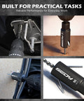 Five Piece Wing Nut Driver Set With Magnetic Aluminum Storage Rail Includes 10mm 12mm 14mm 16mm 18mm Metric Sizes And Quarter Inch Hex Shank Bits A Handy Pro Grade Kit in use with drills