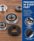 Top Tier Washer Bearing And Seal Replacement Kit that includes various robust bearings and seals for easy installation.